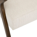 Paris Prix Fauteuil Design "Orac" 81cm Ivoire & Marron