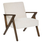 paris prix Fauteuil Design "Orac" 81cm Ivoire & Marron