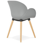 Paris Prix Fauteuil Design "Pikat" 84cm Gris & Naturel