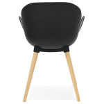 Paris Prix Fauteuil Design "Pikat" 84cm Noir & Naturel
