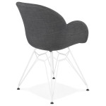 Paris Prix Fauteuil Design "Syndra" 85cm Gris Foncé