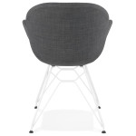 Paris Prix Fauteuil Design "Syndra" 85cm Gris Foncé