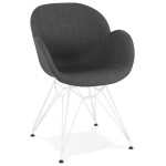 paris prix Fauteuil Design "Syndra" 85cm Gris Foncé