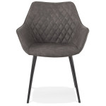 Paris Prix Fauteuil Design "Wanda" 80cm Gris Foncé