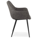 Paris Prix Fauteuil Design "Wanda" 80cm Gris Foncé