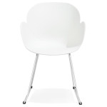 Paris Prix Fauteuil Design "Zia" 87cm Blanc