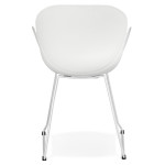 Paris Prix Fauteuil Design "Zia" 87cm Blanc