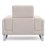 Paris Prix Fauteuil En Tissu "Ezekiel" 104cm Beige