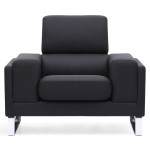 Paris Prix Fauteuil En Tissu "Ezekiel" 104cm Noir
