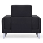 Paris Prix Fauteuil En Tissu "Ezekiel" 104cm Noir