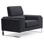paris prix Fauteuil en Tissu "Ezekiel" 104cm Noir