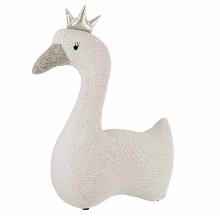 Paris Prix Fauteuil Enfant "Cygne" 77cm Blanc & Argent