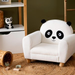 Paris Prix Fauteuil Enfant "Panda" 53cm Blanc & Noir