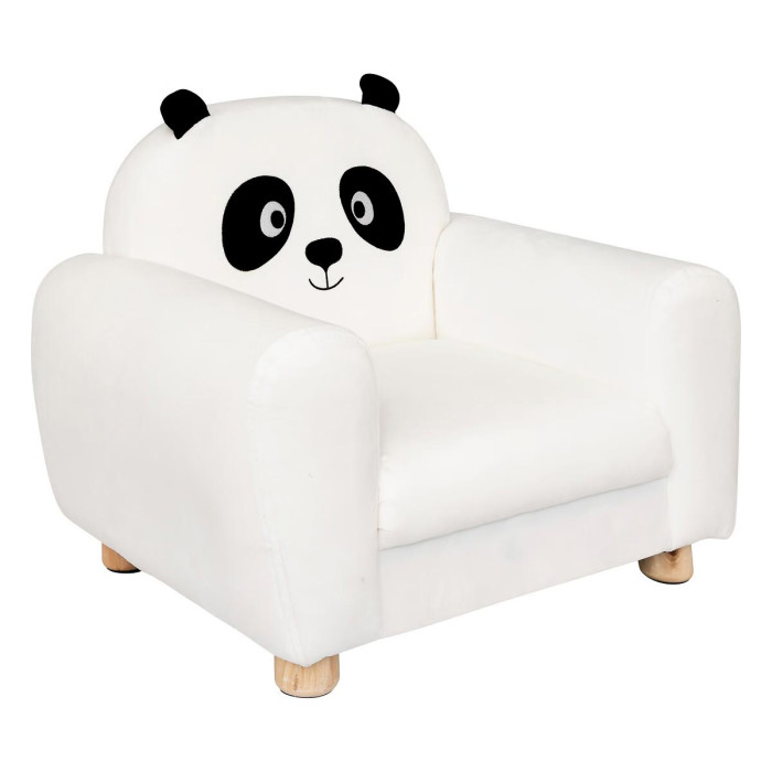 Paris Prix Fauteuil Enfant "Panda" 53cm Blanc & Noir