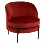 paris prix Fauteuil Lounge Design "Jula" 71cm Rouge