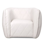Paris Prix Fauteuil Matelassé "Darryl" 90cm Blanc