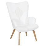 paris prix Fauteuil Patchwork "Helsinki" 100cm Blanc