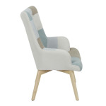 Paris Prix Fauteuil Patchwork "Helsinki" 99cm Bleu
