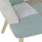 Paris Prix Fauteuil Patchwork "Helsinki" 99cm Bleu