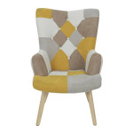 Paris Prix Fauteuil Patchwork "Helsinki" 99cm Jaune