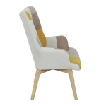 Paris Prix Fauteuil Patchwork "Helsinki" 99cm Jaune