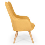 Paris Prix Fauteuil Scandinave "Aimee" 67cm Jaune