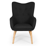 Paris Prix Fauteuil Scandinave "Aimee" 67cm Noir