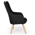 Paris Prix Fauteuil Scandinave "Aimee" 67cm Noir
