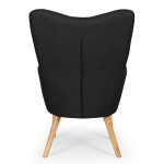 Paris Prix Fauteuil Scandinave "Aimee" 67cm Noir