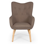 Paris Prix Fauteuil Scandinave "Aimee" 67cm Taupe