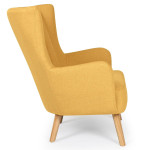 Paris Prix Fauteuil Scandinave "Jay" 94cm Jaune