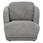 Paris Prix Fauteuil Tissu "Peau De Mouton" 77cm Gris
