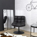 Paris Prix Fauteuil Vintage Design "Indus" 89cm Noir