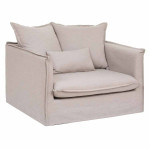 paris prix Fauteuil XL "Odilon" 117cm Beige Lin