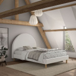 Paris Prix Lit Adulte Bouclé "Moon" 140x200cm Blanc