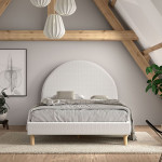 Paris Prix Lit Adulte Bouclé "Moon" 140x200cm Blanc