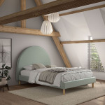 Paris Prix Lit Adulte Bouclé "Moon" 140x200cm Vert