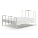 paris prix Lit Adulte "Bronxx" 160x200cm Blanc Mat