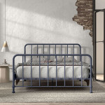 Paris Prix Lit Adulte "Bronxx" 160x200cm Bleu Mat