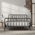 Paris Prix Lit Adulte "Bronxx" 160x200cm Noir Mat