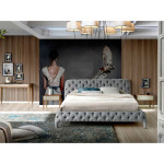 Paris Prix Lit Adulte Design "Soquy" 180x200cm Gris