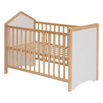 Paris Prix Lit Bébé "Kima" 60x120cm Blanc & Naturel