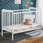 paris prix Lit Bébé & Matelas "Ala" 60x120cm Blanc Mat