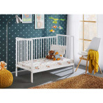 Paris Prix Lit Bébé & Matelas "Cypi" 60x120cm Blanc