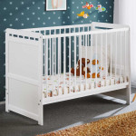 paris prix Lit Bébé & Matelas "Tymek" 124cm Blanc