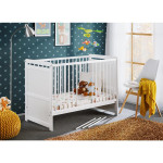 Paris Prix Lit Bébé "Tymek" 60x120cm Blanc