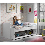 Paris Prix Lit Bureau Enfant "Denver" 90x200cm Blanc