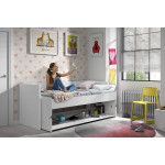 Paris Prix Lit Bureau Enfant "Denver" 90x200cm Blanc