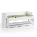 paris prix Lit Bureau Enfant "Denver" 90x200cm Blanc
