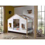 Paris Prix Lit Cabane Enfant "Babs" 90x200cm Blanc